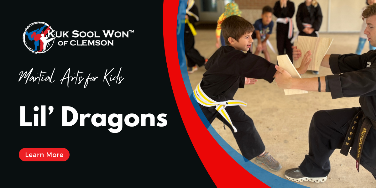 Lil' Dragons helps 6-8 year olds develop attention span, basic motor skills, social skills and self-control.